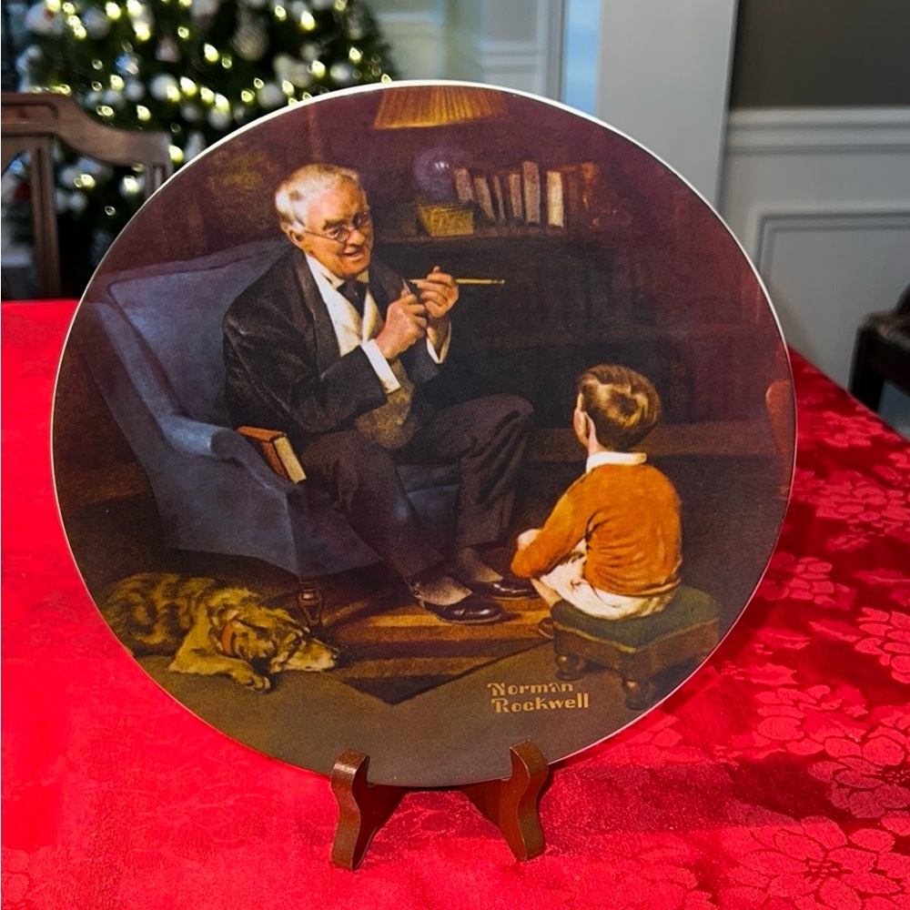 Norman Rockwell Limited Edition “The Tycoon” Collector Plate #62464.